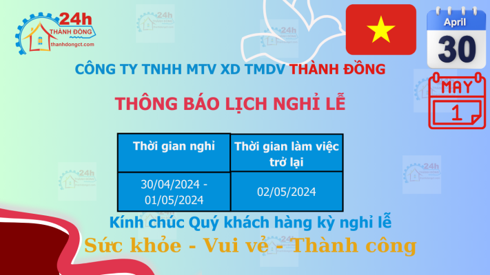 Thông báo nghỉ lễ tại Thành Đồng